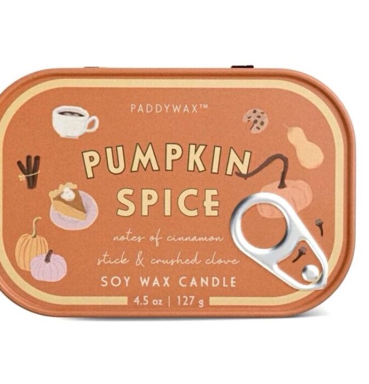 PADDYWAX Pumpkin Spice - Bistro Tin 4.5 oz Candle