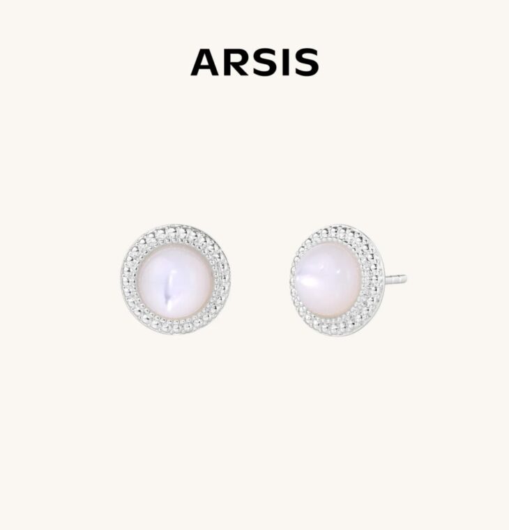 ARSIS - Crafted Flora Mother-of-Pearl Studs