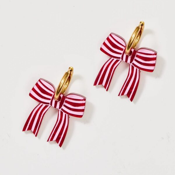 Martha Jean- BOW EARRINGS - RED