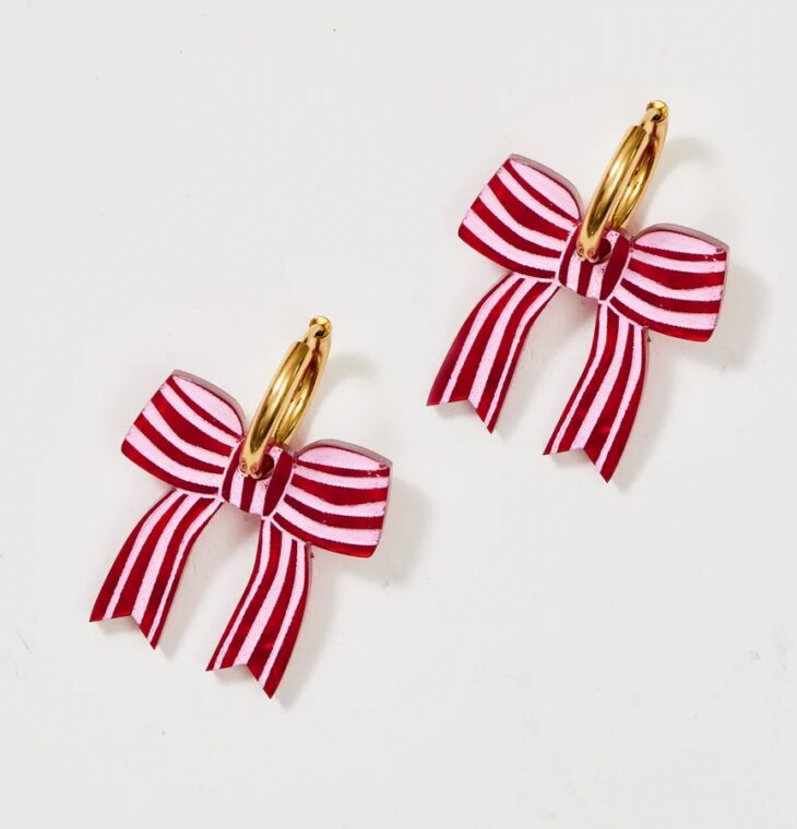 Martha Jean- BOW EARRINGS - RED