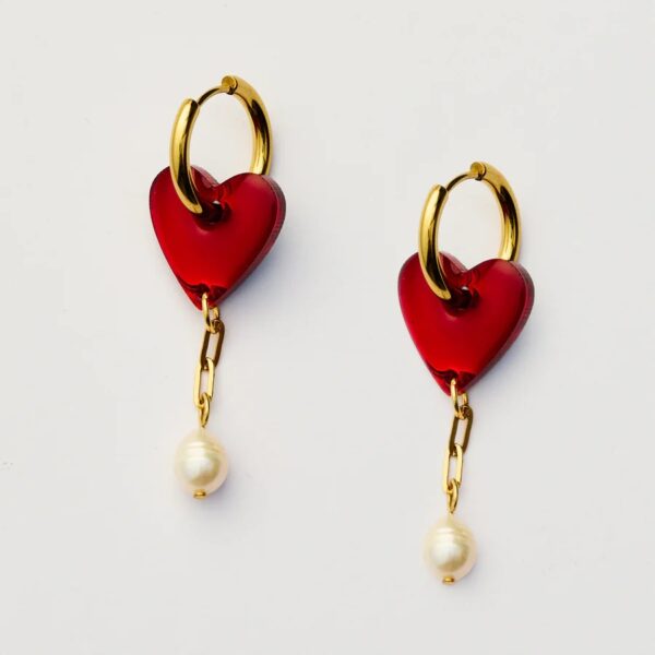 Martha Jean- LORRAINE EARRINGS - RED