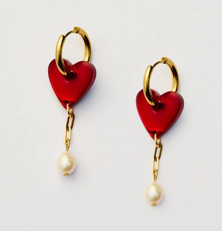 Martha Jean- LORRAINE EARRINGS - RED