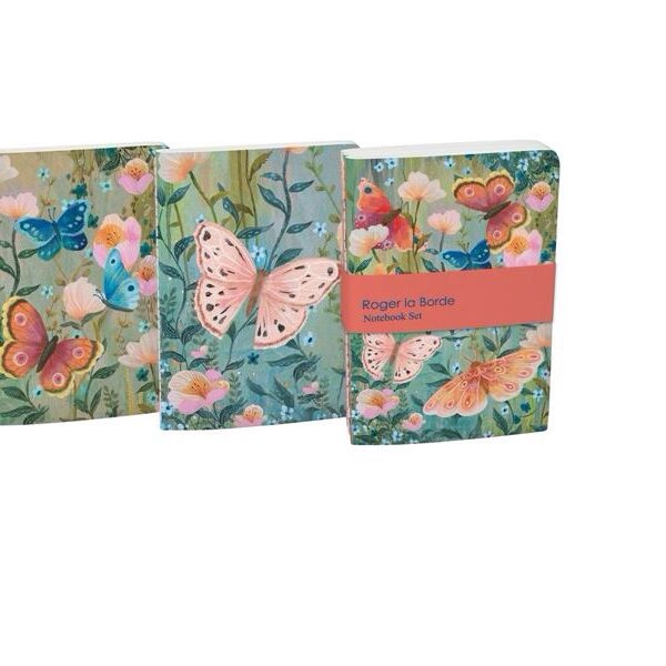 Roger La Borde - Butterfliess Set of 3 - A6 NoteBooks