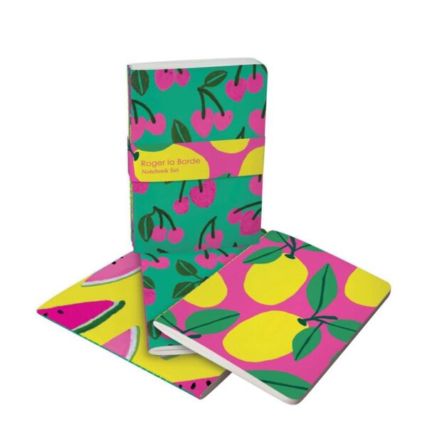 Roger La Borde - Cute Fruit Set of 3 - A6 NoteBooks
