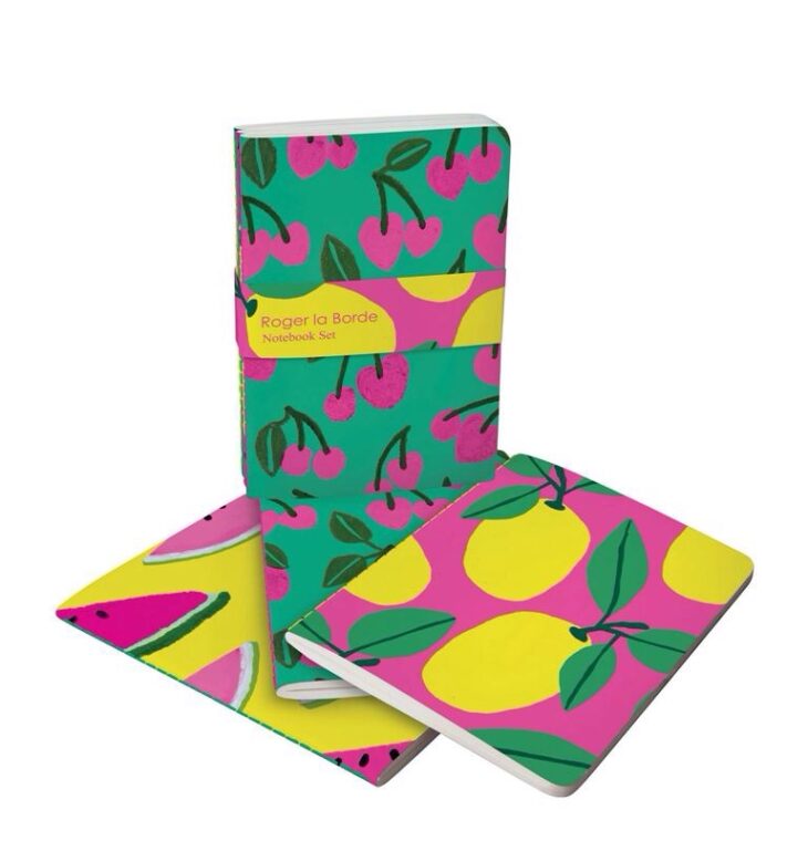 Roger La Borde - Cute Fruit Set of 3 - A6 NoteBooks