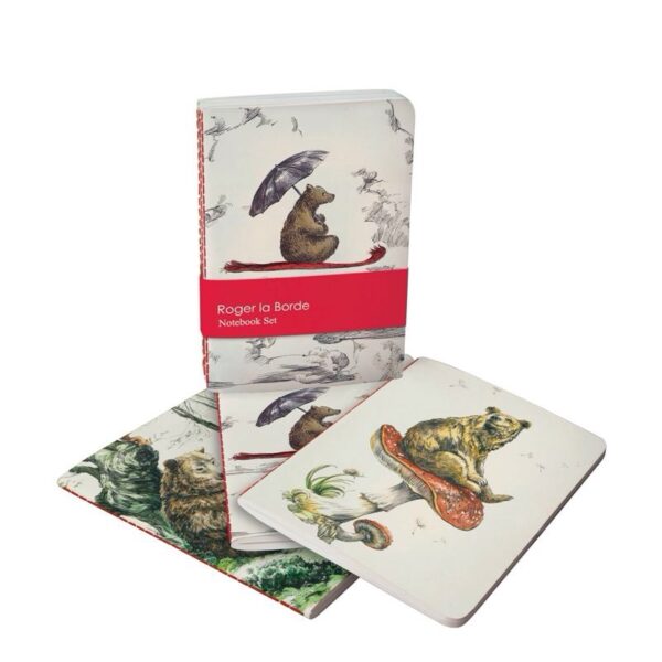 Roger La Borde - Flying Bear set of 3 - A6 Notebooks