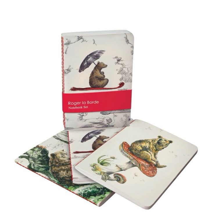 Roger La Borde - Flying Bear set of 3 - A6 Notebooks