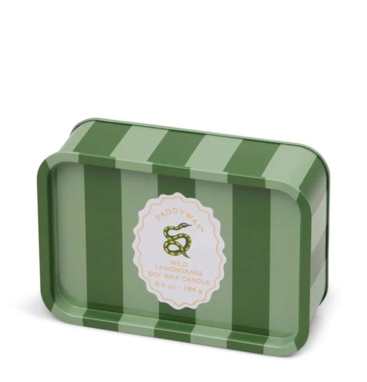 Paddywax A Dopo Snake Tin Candle Wild Lemongrass