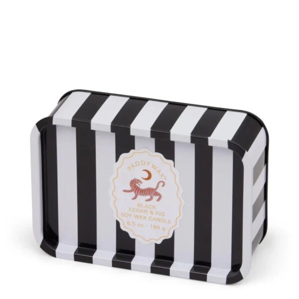 Paddywax A Dopo Tiger Tin Candle Black Cedar and Fig
