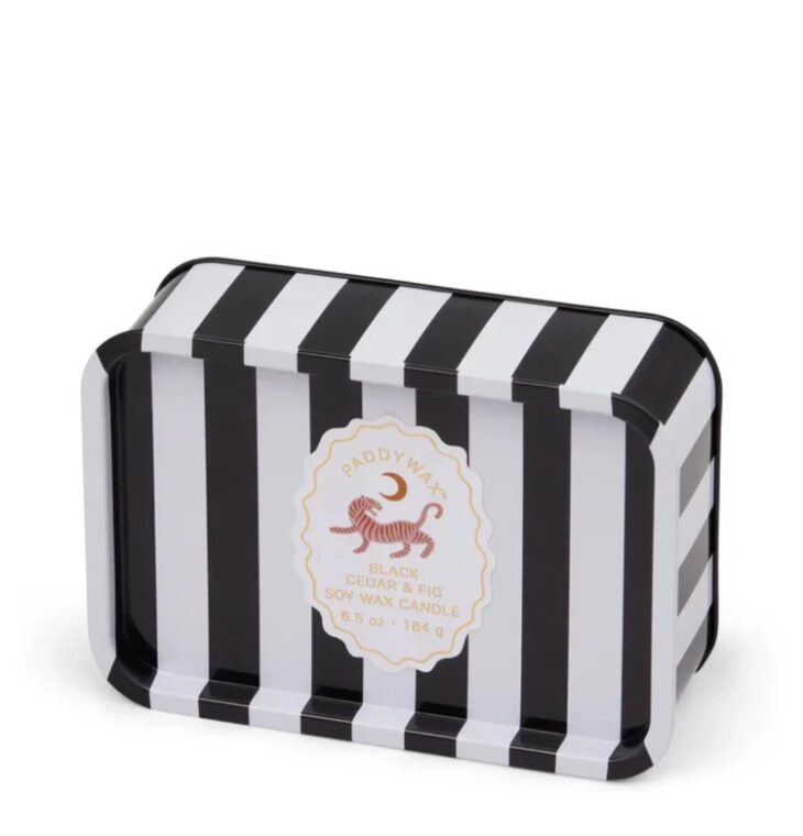 Paddywax A Dopo Tiger Tin Candle Black Cedar and Fig