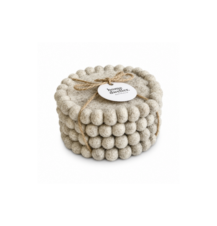 Home Dweller- Felt Coaster Set - Cloud