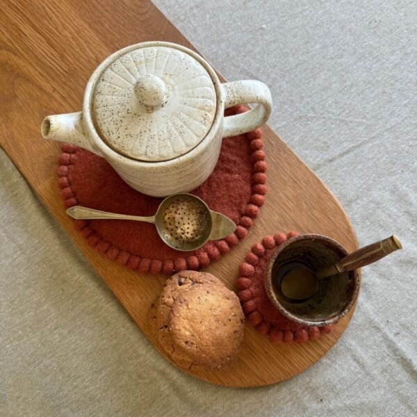 Home Dweller-Felt Coaster Set - Spiced Cocoa