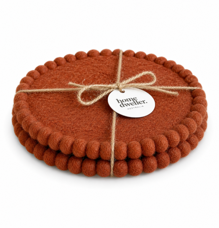 Home Dweller- Felt Trivet Set - Spiced Cocoa